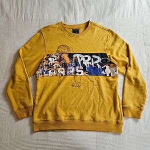 PRPS Yellow Graphic Sweatshirt Pullover Crewneck Long Sleeve Mens XL